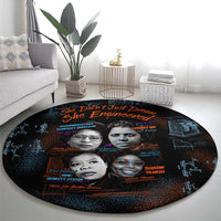 She Didn't Just Dream She Engineered Round Carpet African Celebrating Trailblazing Black Women Innovators in Technology and Engineering - Wonder Print Shop