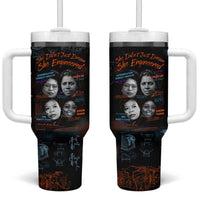She Didn't Just Dream She Engineered Tumbler With Handle African Celebrating Trailblazing Black Women Innovators in Technology and Engineering - Wonder Print Shop