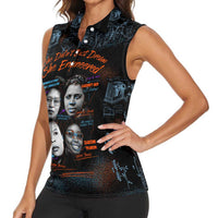 She Didn't Just Dream She Engineered Women Sleeveless Polo Shirt African Celebrating Trailblazing Black Women Innovators in Technology and Engineering - Wonder Print Shop