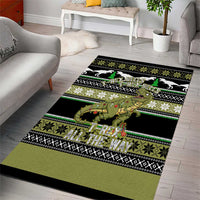 Christmas T Rex Tree Area Rug Xmas Holiday Patterns - Wonder Print Shop
