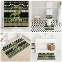 Christmas T Rex Tree Bathroom Set Xmas Holiday Patterns - Wonder Print Shop