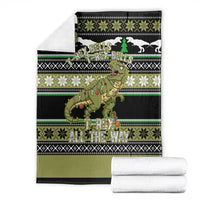 Christmas T Rex Tree Blanket Xmas Holiday Patterns - Wonder Print Shop