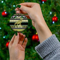 Christmas T Rex Tree Ceramic Ornament Xmas Holiday Patterns - Wonder Print Shop