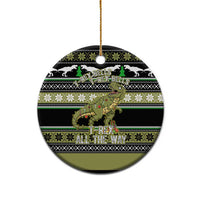 Christmas T Rex Tree Ceramic Ornament Xmas Holiday Patterns - Wonder Print Shop