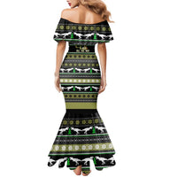 Christmas T Rex Tree Family Matching Mermaid Dress and Hawaiian Shirt Xmas Holiday Patterns - Wonder Print Shop