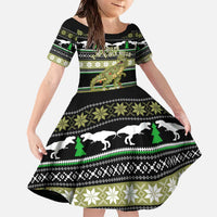 Christmas T Rex Tree Family Matching Off The Shoulder Long Sleeve Dress and Hawaiian Shirt Xmas Holiday Patterns - Wonder Print Shop