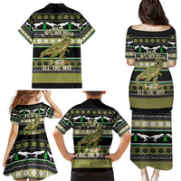 Christmas T Rex Tree Family Matching Puletasi and Hawaiian Shirt Xmas Holiday Patterns - Wonder Print Shop