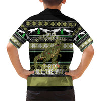 Christmas T Rex Tree Hawaiian Shirt Xmas Holiday Patterns - Wonder Print Shop