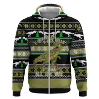 Christmas T Rex Tree Hoodie Xmas Holiday Patterns - Wonder Print Shop