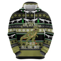 Christmas T Rex Tree Hoodie Xmas Holiday Patterns - Wonder Print Shop