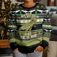 Christmas T Rex Tree Kid Ugly Christmas Sweater Xmas Holiday Patterns - Wonder Print Shop