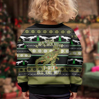 Christmas T Rex Tree Kid Ugly Christmas Sweater Xmas Holiday Patterns - Wonder Print Shop