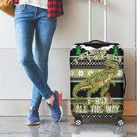 Christmas T Rex Tree Luggage Cover Xmas Holiday Patterns - Wonder Print Shop