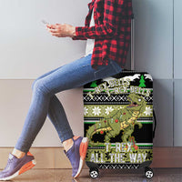 Christmas T Rex Tree Luggage Cover Xmas Holiday Patterns - Wonder Print Shop