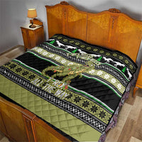 Christmas T Rex Tree Quilt Xmas Holiday Patterns - Wonder Print Shop