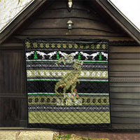 Christmas T Rex Tree Quilt Xmas Holiday Patterns - Wonder Print Shop
