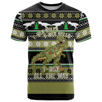 Christmas T Rex Tree T Shirt Xmas Holiday Patterns - Wonder Print Shop