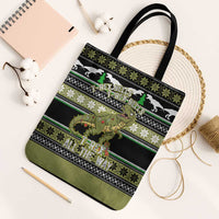 Christmas T Rex Tree Tote Bag Xmas Holiday Patterns - Wonder Print Shop