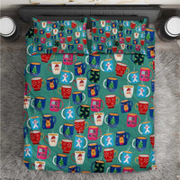 Christmas Teapot Group Bedding Set Xmas Holiday Patterns - Wonder Print Shop