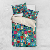 Christmas Teapot Group Bedding Set Xmas Holiday Patterns - Wonder Print Shop