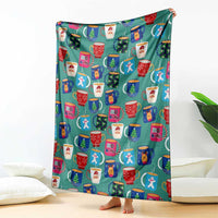 Christmas Teapot Group Blanket Xmas Holiday Patterns - Wonder Print Shop