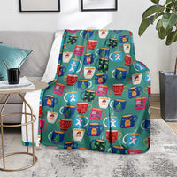 Christmas Teapot Group Blanket Xmas Holiday Patterns - Wonder Print Shop