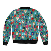 Christmas Teapot Group Bomber Jacket Xmas Holiday Patterns - Wonder Print Shop