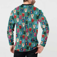 Christmas Teapot Group Button Sweatshirt Xmas Holiday Patterns - Wonder Print Shop
