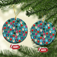 Christmas Teapot Group Ceramic Ornament Xmas Holiday Patterns - Wonder Print Shop