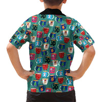 Christmas Teapot Group Family Matching Short Sleeve Bodycon Dress and Hawaiian Shirt Xmas Holiday Patterns - Wonder Print Shop