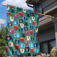 Christmas Teapot Group Garden Flag Xmas Holiday Patterns - Wonder Print Shop