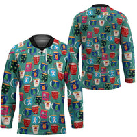 Christmas Teapot Group Hockey Jersey Xmas Holiday Patterns - Wonder Print Shop