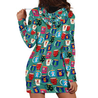 Christmas Teapot Group Hoodie Dress Xmas Holiday Patterns - Wonder Print Shop