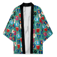 Christmas Teapot Group Kimono Xmas Holiday Patterns - Wonder Print Shop