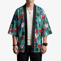 Christmas Teapot Group Kimono Xmas Holiday Patterns - Wonder Print Shop