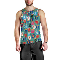Christmas Teapot Group Men Tank Top Xmas Holiday Patterns - Wonder Print Shop