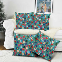 Christmas Teapot Group Pillow Cover Xmas Holiday Patterns - Wonder Print Shop