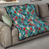 Christmas Teapot Group Quilt Xmas Holiday Patterns - Wonder Print Shop