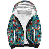 Christmas Teapot Group Sherpa Hoodie Xmas Holiday Patterns - Wonder Print Shop