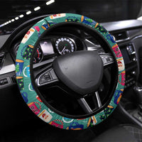 Christmas Teapot Group Steering Wheel Cover Xmas Holiday Patterns - Wonder Print Shop