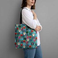 Christmas Teapot Group Tote Bag Xmas Holiday Patterns - Wonder Print Shop