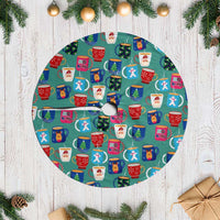 Christmas Teapot Group Tree Skirt Xmas Holiday Patterns - Wonder Print Shop