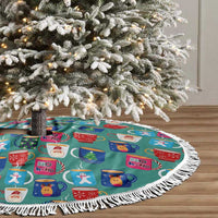Christmas Teapot Group Tree Skirt Xmas Holiday Patterns - Wonder Print Shop