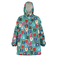 Christmas Teapot Group Wearable Blanket Hoodie Xmas Holiday Patterns - Wonder Print Shop