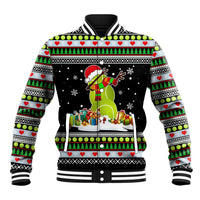 Christmas Tennis Snowman Baseball Jacket Xmas Holiday Patterns - Wonder Print Shop
