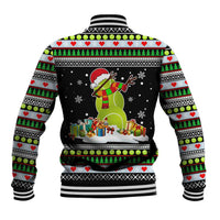 Christmas Tennis Snowman Baseball Jacket Xmas Holiday Patterns - Wonder Print Shop