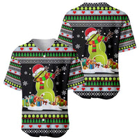 Christmas Tennis Snowman Baseball Jersey Xmas Holiday Patterns - Wonder Print Shop
