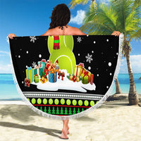 Christmas Tennis Snowman Beach Blanket Xmas Holiday Patterns - Wonder Print Shop