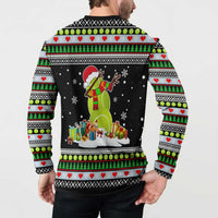 Christmas Tennis Snowman Button Sweatshirt Xmas Holiday Patterns - Wonder Print Shop