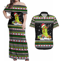 Christmas Tennis Snowman Couples Matching Off Shoulder Maxi Dress and Hawaiian Shirt Xmas Holiday Patterns - Wonder Print Shop
